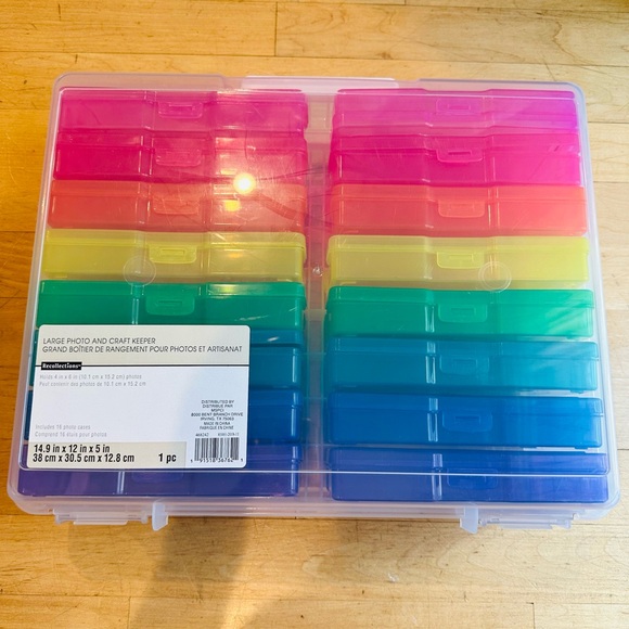 New Photo Craft Keeper clear storage 16 cases Holds 4” x 6”picture organizer bin - Picture 1 of 4